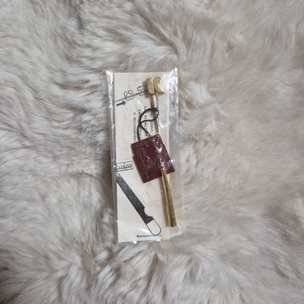 Vintage Pin Stickpin Stick Pin Biagi Deadstock K Initial Gold Tone New NWT Retro